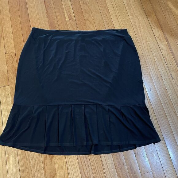 J. Jill Wearever Collection Pull On Jersey Knit Skirt Plus Size 4X Black NEW TAG - Picture 3 of 10
